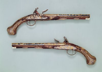 Flintlock pistols by French School